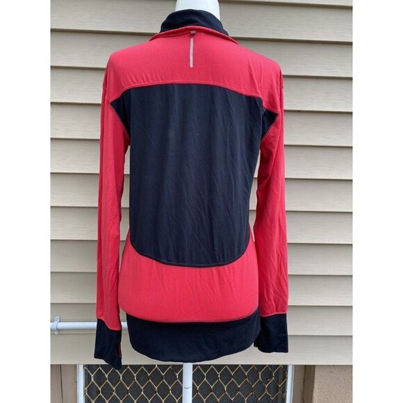 Nike Jogging Jacket red and black size M Zip Up Jacket Hoodie Sweatshirt Lyocell - Picture 3 of 5